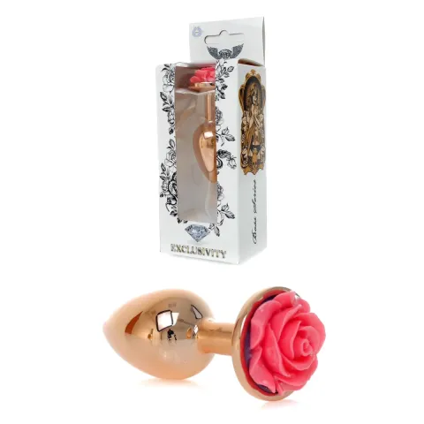 Анальная пробка — B-Series HeavyFun Jewellery, красно-золотистая