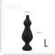 Анальная пробка Adrien Lastic Amuse Big Black (L) с двумя переходами, макс. диаметр 4,4 см