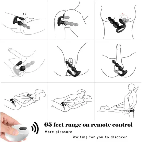 Анальна пробка - Anal Beads, Remote Controler