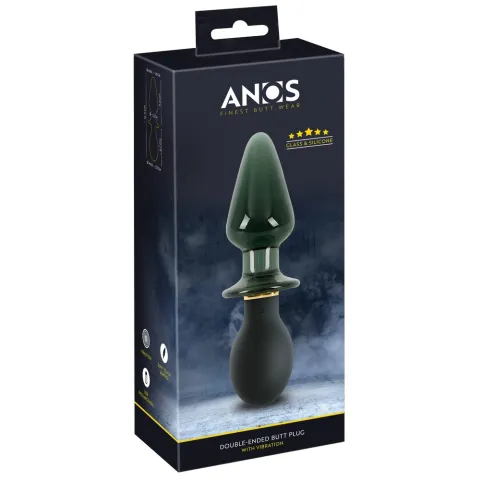 Анальний стимулятор - ANOS Double-Ended Butt Plug With Vibration