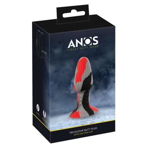 Анальна пробка - Anos Tricolour Butt Plug