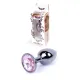 Анальная пробка — B-Series HeavyFun Jawellery Dark Silver Plug, розовая