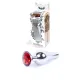 Анальна пробка - B-Series HeavyFun Jawellery Silver, червона