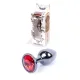 Анальна пробка - B-Series HeavyFun Jewellery Dark Silver Plug, червона