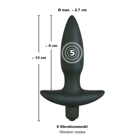 Анальная пробка — Black Velvet Vibrating Plug Small