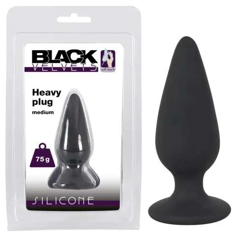 Анальная пробка — Black Velvets Heavy Plug Medium