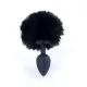 Анальная пробка — Bunny Tail Silicone Black Plug Black