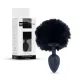 Анальная пробка — Bunny Tail Silicone Black Plug Black