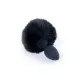 Анальная пробка — Bunny Tail Silicone Black Plug Black