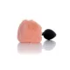 Анальная пробка — Bunny Tail Silicone Black Plug Peach