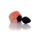 Анальная пробка — Bunny Tail Silicone Black Plug Peach