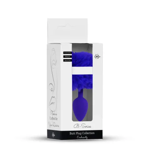 Анальна пробка - Bunny Tail Silicone Purple Plug Purple
