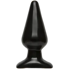 Анальная пробка Doc Johnson Smooth Classic Large - Чёрный, максимум. Диаметр 5,7 см