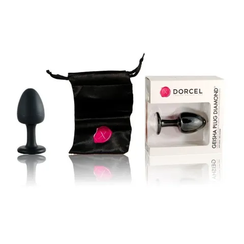 Анальная пробка Dorcel Geisha Plug Diamond XL с шариком внутри, создает вибрации, максимальный диаметр 4,5
