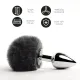 Анальная пробка FeelzToys — Bunny Tails Butt Plug, черная