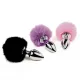 Анальная пробка FeelzToys — Bunny Tails Butt Plug, черная