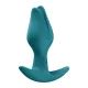 Анальная пробка Fun Factory BOOTIE FEM Bottle Green в форме бутона, диаметр 2,9 см, тонкий ограничитель