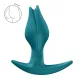 Анальная пробка Fun Factory BOOTIE FEM Bottle Green в форме бутона, диаметр 2,9 см, тонкий ограничитель