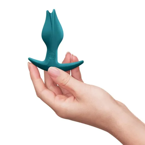 Анальная пробка Fun Factory BOOTIE FEM Bottle Green в форме бутона, диаметр 2,9 см, тонкий ограничитель