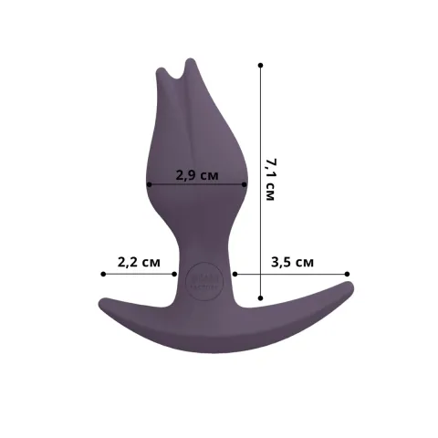 Анальная пробка Fun Factory BOOTIE FEM, фиолетовая, в форме бутона, диаметр 2,9 см, тонкий ограничитель