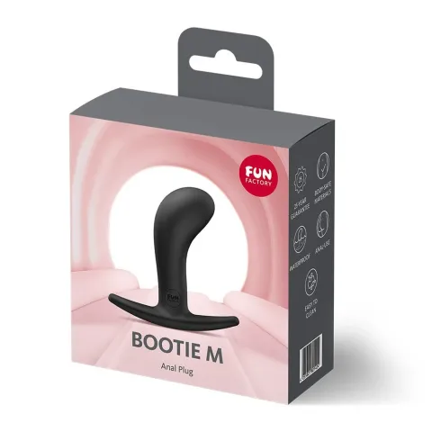 Анальная пробка Fun Factory BOOTIE M Black, диаметр 3,3 см, тонкий ограничитель
