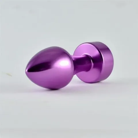 Анальная пробка — Heavy Metal Anal Plug Rosebud Aluminium Purple