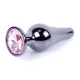 Анальна пробка - Jewellery Dark Silver Long Plug Pink