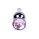 Анальна пробка - Jewellery Dark Silver Long Plug Pink