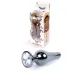 Анальна пробка - B-Series HeavyFun Jawellery Dark Silver, прозора