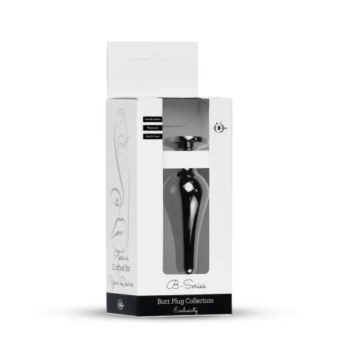 Анальна пробка - Jewellery Dark Silver Long Plug Light Blue