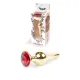 Анальна пробка - B-Series HeavyFun Jawellery Gold, червона