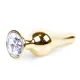 Анальна пробка - Jewellery Gold BUTT PLUG- Clear