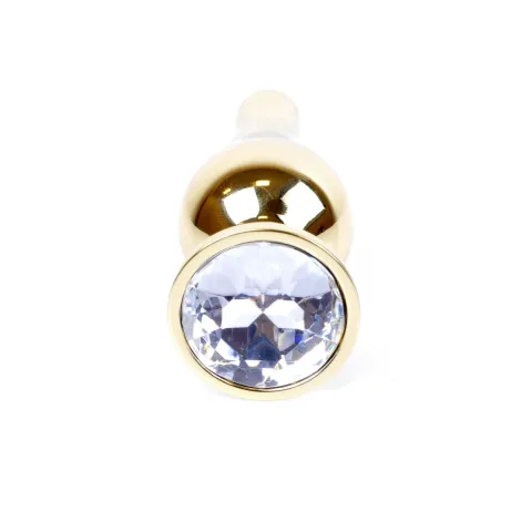 Анальна пробка - Jewellery Gold BUTT PLUG- Clear