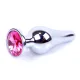 Анальна пробка - Jewellery Silver Long Plug Pink