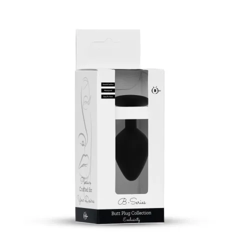 Анальна пробка - Jewellery Silicone Black Plug S Pink