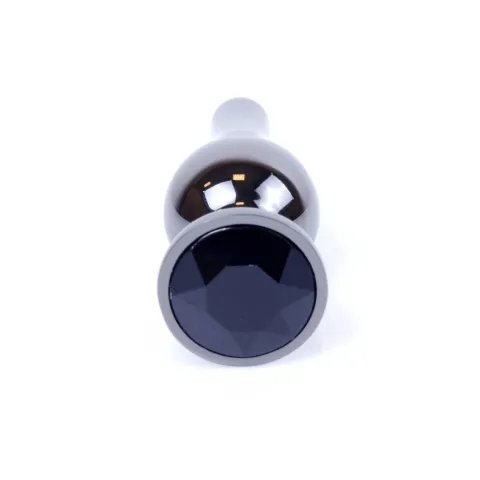 Анальна пробка - Jewellery Dark Silver BUTT PLUG- Black
