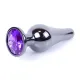 Анальна пробка - Jewellery Dark Silver BUTT PLUG- Purple