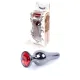 Анальна пробка - B-Series HeavyFun Jewellery Dark Silver, червона