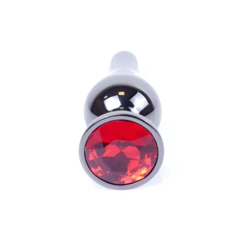Анальна пробка - B-Series HeavyFun Jewellery Dark Silver, червона