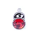 Анальна пробка - B-Series HeavyFun Jewellery Dark Silver, червона