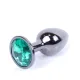 Анальная пробка — Jewellery, темно-серебристая пробка, зелёная