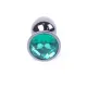 Анальная пробка — Jewellery, темно-серебристая пробка, зелёная