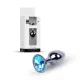 Анальна пробка - Jewellery Dark Silver PLUG- Light Blue
