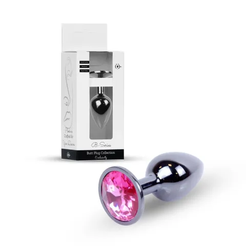 Анальная пробка — Jewellery Dark Silver Plug Pink