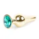 Анальна пробка - Jewellery Gold Long Plug Green