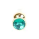 Анальна пробка - Jewellery Gold Long Plug Green