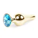 Анальна пробка - Jewellery Gold Long Plug Light Blue