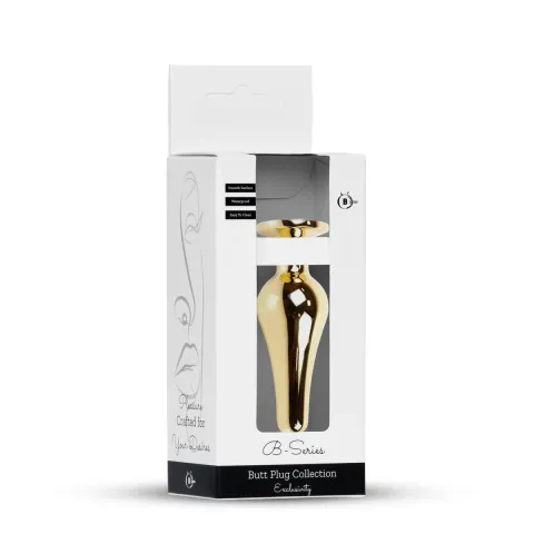 Анальна пробка - Jewellery Gold Long Plug Light Blue