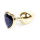 Анальна пробка - Jewellery Gold Heart Plug Black