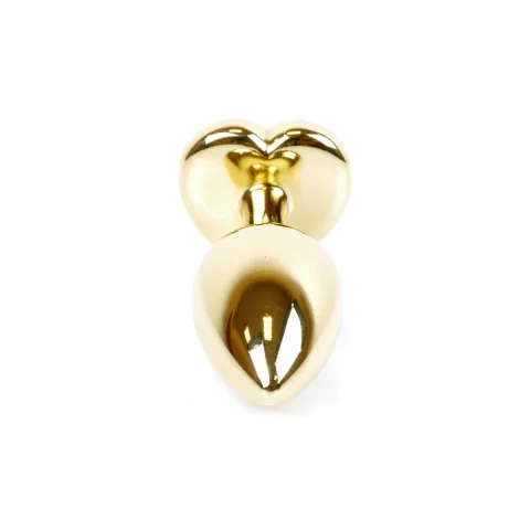 Анальна пробка - Jewellery Gold Heart Plug Black